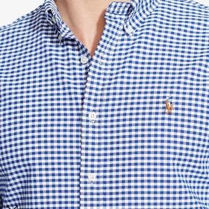 Dark Blue Polo Ralph Lauren Button Up Shirt, worn once, like new